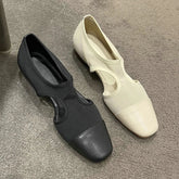 Karree Frauen Schuhe Wohnungen Herbst Kleid 2024 Walking Casual Mode Schuhe Neue Gemütliche Trend Marke Büro Designer Femme Schuhe